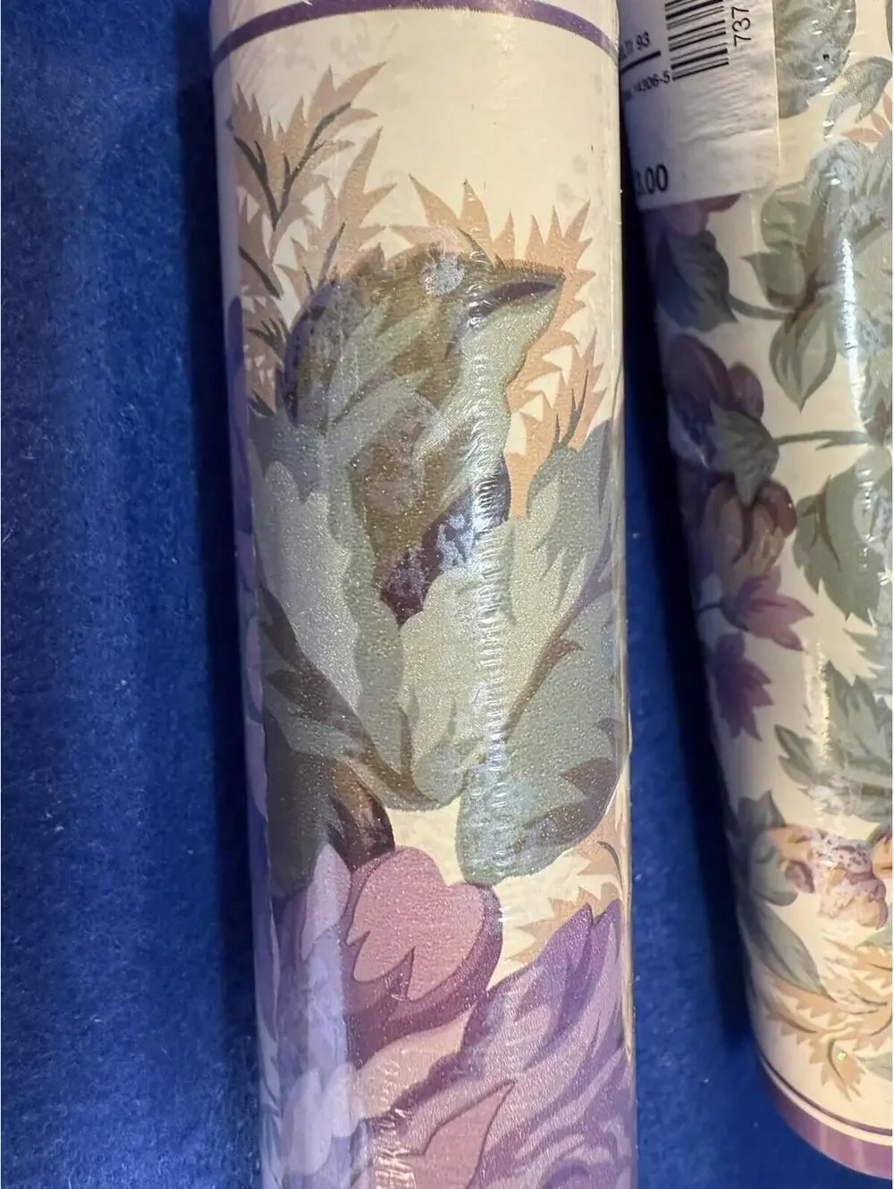 5 Rolls JCPenney ENGLISH ROSE- Purple Wallpaper Border 5 Yards Ea Vintage Floral